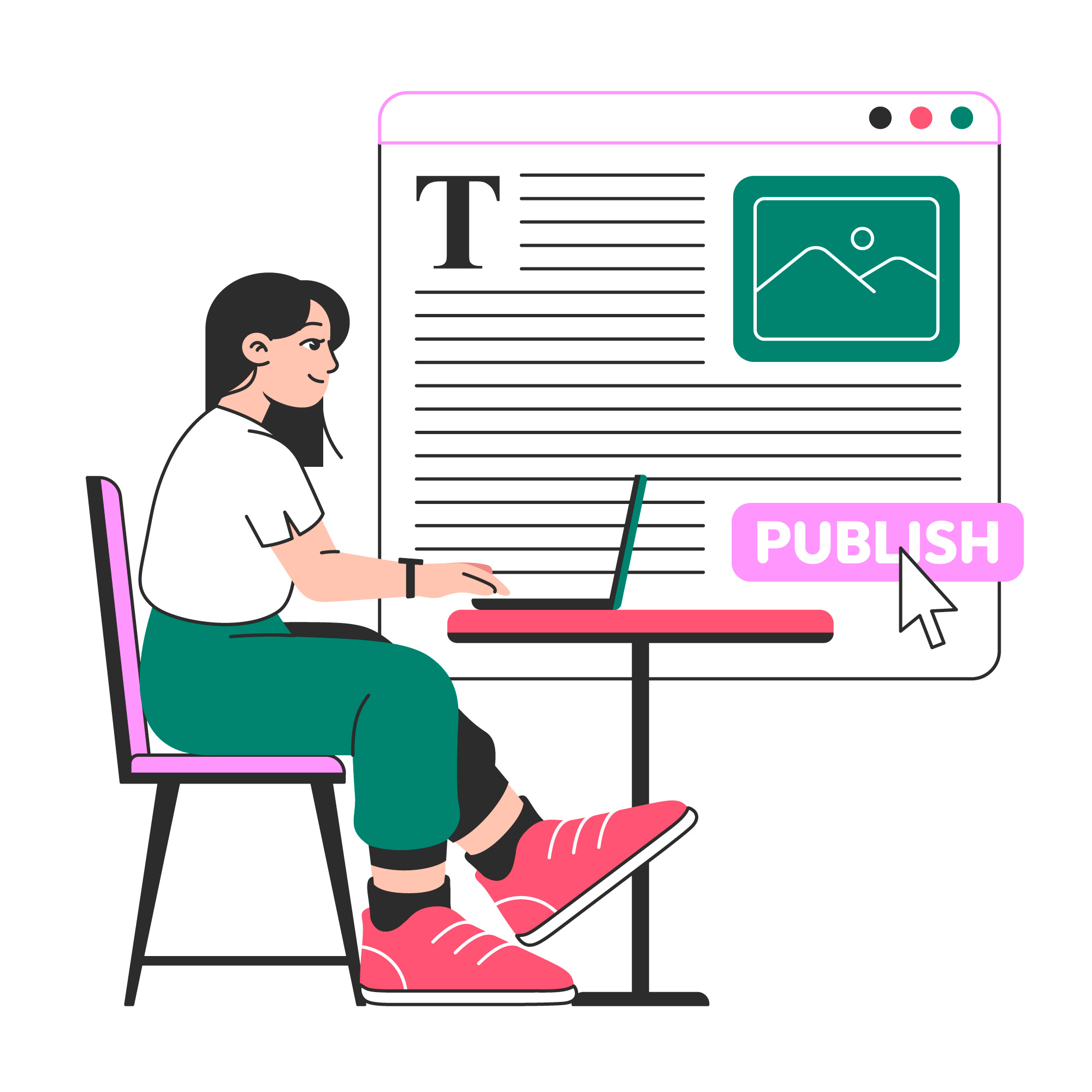 AI checker for blog posts Blog posts illustration